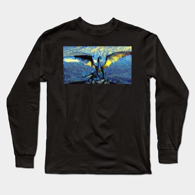 Dragon Age Origins High Dragon Starry Night Long Sleeve T-Shirt by Starry Night